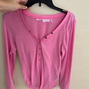 Urban outfitters long sleeve pink top